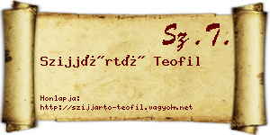 Szijjártó Teofil névjegykártya